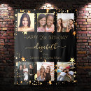 Search for 21st birthday black gold party decor Photo collage