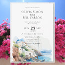 Search for santorini invitations Watercolour