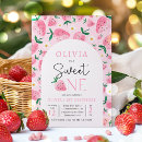 Search for sweet one strawberry birthday invitations Berry birthday party