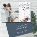 Recherche de canneberge cartes invitations Botanique bleu marine fleurs