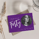 Search for purple 40th birthday invitations Forty