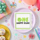 Search for happy face napkins 1st birthday