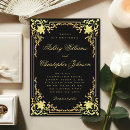Search for faux gold wedding invitations Calligraphy