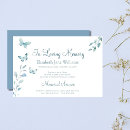 Search for blue funeral invitations Butterfly