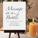 Search for message in a bottle sign posters Calligraphy