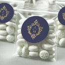 Search for blue and gold wedding stickers Faux gold foil