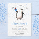Search for penguin boy birthday invitations Watercolor