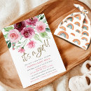 Search for modern baby girl shower invitations Chic