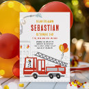 Search for fire engine birthday invitations Firefighter