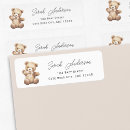Recherche de teddy bear return address labels Aquarelle