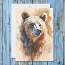 Recherche de totem animal cartes postales Aquarelle