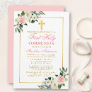 Search for floral first communion invitations 1st communion girl