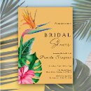 Search for tropical floral bridal shower invitations Destination
