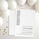 Search for 18th birthday invitations typography