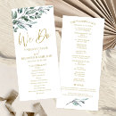 Search for eucalyptus wedding programs Order of service