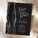 Search for black silver save date invitations Dark
