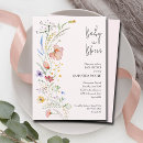 Search for spring baby girl shower invitations A little wildflower