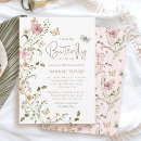 Search for pink butterfly baby shower invitations Little wildflower