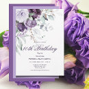 Search for purple 40th birthday invitations Feminine