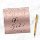 Search for 60th birthday guest book notebooks Rose gold