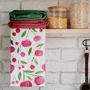 Recherche de motif cerise cuisine linges Aquarelle