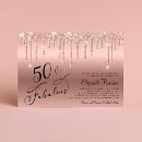 Search for rose 50th birthday invitations Glamourous