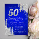 Search for royal blue silver birthday invitations Glitter