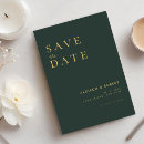 Search for emerald green save the dates Minimalist