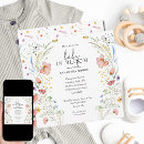 Recherche de nature baby shower invitations Chic boho