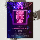 Search for glow in the dark birthday invitations Purple