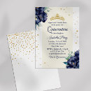 Search for royal blue gold quinceanera invitations Tiara