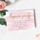 Search for pink lingerie shower invitations Gold foil