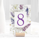 Search for floral table cards Lilac