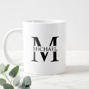 Search for black and white monogram mugs Initial
