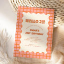 Search for red chequered invitations Retro