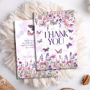 Search for purple butterfly thank you cards Whimsical