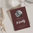 Search for burgundy birthday invitations 90th birthday party
