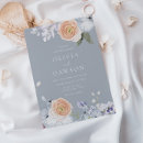 Search for dusty blue and peach wedding invitations Elegant