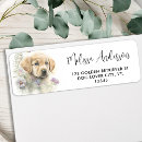 Search for golden retriever puppy return address labels Modern