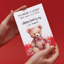Search for bear valentines day cards Red