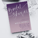 Search for purple and silver bridal shower invitations Simple