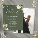 Search for olive green floral wedding invitations Watercolor floral foliage