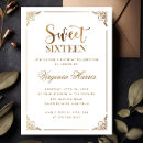 Search for white sweet 16 invitations Vintage