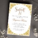 Search for white and gold sweet 16 invitations Unique