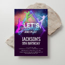 Search for kids glow party invitations Boy