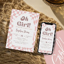 Search for gingham baby girl shower invitations Plaid