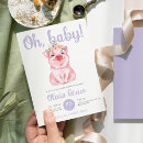 Search for pig baby shower invitations Floral