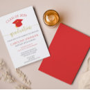 Search for red and gold invitations Graduate