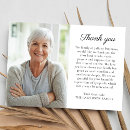 Search for funeral photo thank you cards Black and white