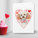 Search for poodle valentines day cards Pink